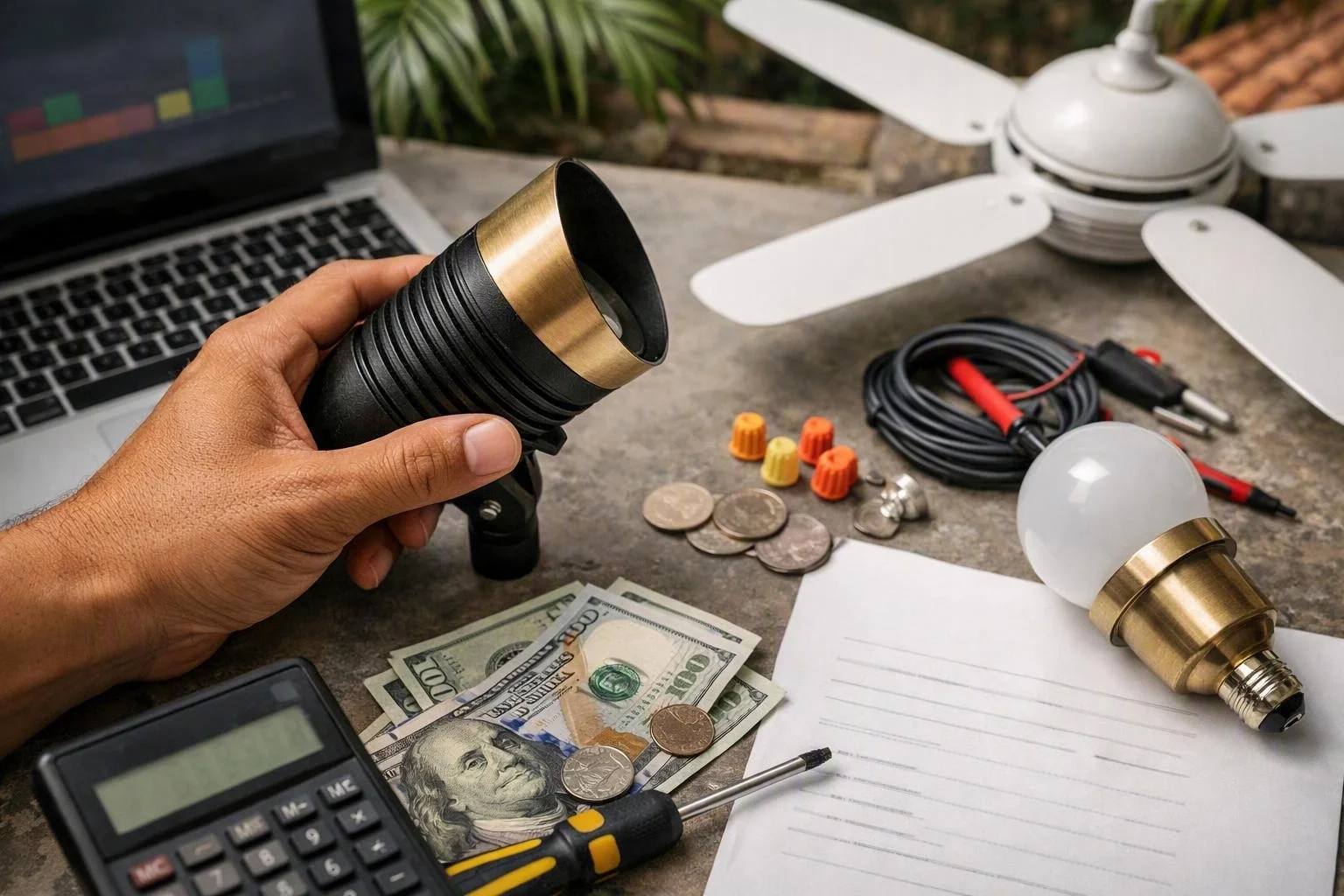 Lighting, Landscape Lighting, and Ceiling Fan Installation Costs