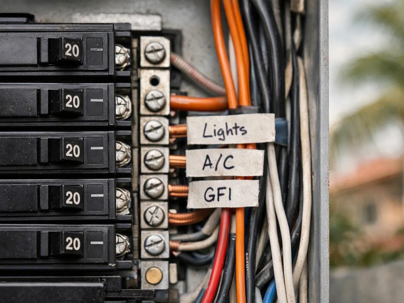 Technician installing a GFCI outlet beside a kitchen sink — Do Panel Upgrades in Surfside Need Permits?